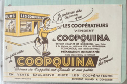 Buvard     COOPQUINA Un Petit Verre De Vin + Coopquina Pour Les Petits Et Les Grands - Liquor & Beer