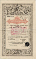 Obligation De 168 - Royaume D'Autriche Dette Publique 5 % 1000 Florins - Staatsschuldverschreibung 1000 Gulden - Déco - - A - C