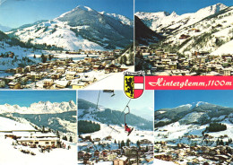 Delcampe - SAALBACH HINTERGLEMM, MOUNTAIN, EMBLEM, SKI LIFT, POSTCARD, AUSTRIA - Saalbach