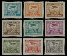 Poland Scott C1-C9 Unused Lightly Hinged. - Ungebraucht