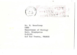 Canada   - Carte Lettre - Hamilton -  Depatment Of Biochemistry  Mcmaster University - Dr R M Epand - Hamilton