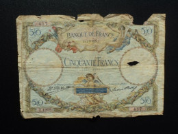 FRANCE : 50 FRANCS  12-9-1929     FAYETTE 15 / PICK 77a      Qualité AB - 50 F 1927-1934 ''Luc Olivier Merson''