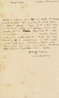 Antonio BERTOLONI Médecin Botaniste Italien Lettre Autographe Signée - Inventors & Scientists