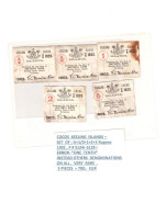 COCOS  ISLANDS - SET  OF : 1/4+1/2+1+2+5 RUPEES-1902 , P #S124r-s128r ERRORS *ONE TENTH *  ON  ALL DENOMINATIONS . - Autres - Océanie