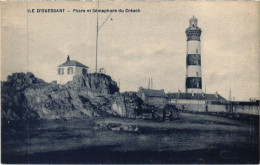 Delcampe - CPA AK Ile D'Ouessant Phare Et Semaphore Du Creach LIGHTHOUSES (1219701) - Faros