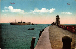Delcampe - CPA AK Emden Mole LIGHTHOUSES (1219691) - Faros