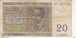 BANCONOTA BELGIO 20 1956  VF (RY1587 - Altri & Non Classificati