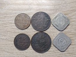 Netherlands Set Of 3 Coins 5+2 1/2+1 Cent Price For One Set - Unclassified