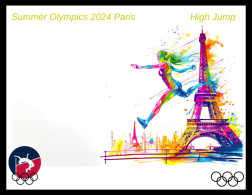 India 2024 XXXIII PARIS OLYMPICS - "JUMPING" - MINT / BLANK Max Card / Picture Post Card - Jumping