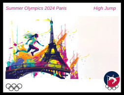 India 2024 XXXIII PARIS OLYMPICS - "JUMPING" - MINT / BLANK Max Card / Picture Post Card - Jumping