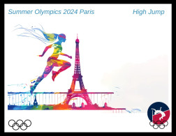 India 2024 XXXIII PARIS OLYMPICS - "JUMPING" - MINT / BLANK Max Card / Picture Post Card - Jumping