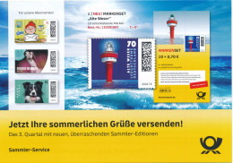 BRD / Bund Weiden DP Ganzsache Antwort 2024 Leuchtturm Alte Weser Freddie Mercury Sams Hund Goethe C.D.Friedrich - Brieven En Documenten