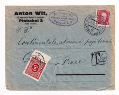 Czechoslovakia 1932 Gablonz An Der Neiße Jablonec Nad Nisou Czech Republic Tchécoslovaquie Tax Taxe Anton Wit - Portomarken