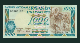 # # # Banknote Aus Ruanda (Rwanda) 1.000 Francs 1988 (P-21) UNC # # # - Rwanda