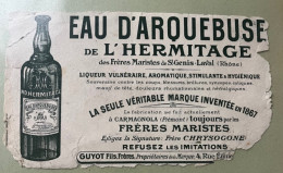 Buvard Eau D'Arquebuse De L'Hermitage La Seule Véritable Marque Inventée En 1867 - Liquor & Beer