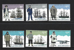 Ross Dependency 1995 Antarctic Explorers Set Of 6 MLH - FDC
