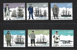 Ross Dependency 1995 Antarctic Explorers Set Of 6 FU - FDC