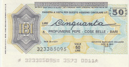 MINIASSEGNO IBI 50 FDS  (B_993 - [10] Chèques
