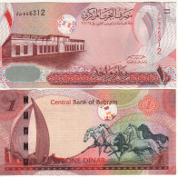 BAHARAIN  1  Dinar  L. 2006    P26   " School On Front + Horses At Back "  UNC - Bahrain