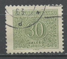 Tchécoslovaquie - Tschechoslowakei Taxe 1963 Y&T N°T94 - Michel N°P81B (o) - 30h Chiffre - Portomarken