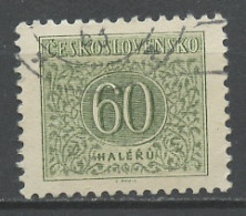 Tchécoslovaquie - Tschechoslowakei Taxe 1963 Y&T N°T96 - Michel N°P83B (o) - 60h Chiffre - Portomarken