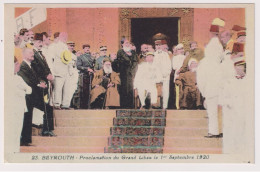 Delcampe - Beyrouth Proclamation Du Grand Liban Le 1er Septembre 1920y.     I907 - Libanon