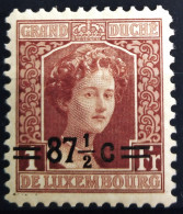 LUXEMBOURG                           N° 118                         NEUF* - 1921-27 Charlotte Front Side