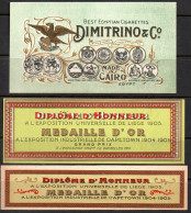A 10.338 EGYPT DIMITRINO & Co.INTERNATIONAL EXPO AWARDS, 3  LABELS - Objetos Publicitarios