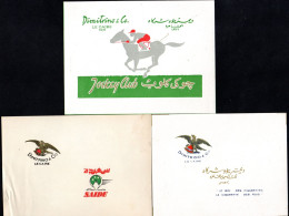 A 10.339 EGYPT DIMITRINO & Co. 3 CIGARETTES PACKETS SAMPLES,JOKEY CLUB,SAIDE(WRINKLES) - Objetos Publicitarios