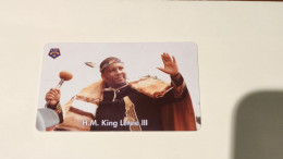 LESOTHO-(LS-LST-0004--LES-04)-King Letsie III-(11)-(M50)-(Backward Gibberish-(LTAD_00428333)-(tirage-50.000)-good Card - Lesotho