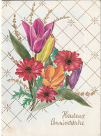 Delcampe - S - CARTE A SYSTEME POP UP GAUFFREE . JOLIES FLEURS . MD PARIS 4/1 . SCAN - Geburtstag