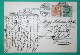 ENTIER 20 CENTIME LUXEMBOURG + COMPLEMENT AFFRANCHISSEMENT 40C CHARLOTTE DE FACE POUR LA CLAYETTE FRANCE 1928 - 1921-27 Charlotte Front Side