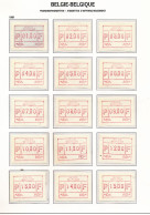 Delcampe - BELGIUM  COB ATM 57/59 SELECTION OF 24 VALUES MNH - Ungebraucht
