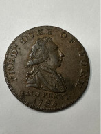1795 Great Britain Duke Of York Ship Half Penny Token, XF Extremely Fine - Autres & Non Classés