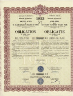 Titre De 1933 - Royaume De Belgique - Ministère Des Finances - Emprunt à Lots 5 % De 1,5 Milliard De Francs - A - C