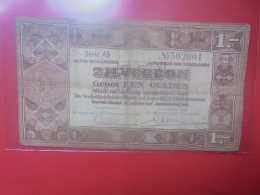 PAYS-BAS 1 GULDEN 1938 Série AB Circuler - 1 Gulden