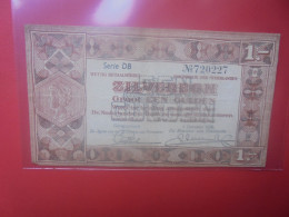 PAYS-BAS 1 GULDEN 1938 Série DB Circuler - 1 Gulden