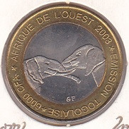 Togo - 6000 6.000 CFA 2003 Bimetallic Elefant - UNC - Togo