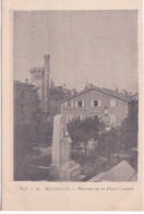 Delcampe - 38 - ISERE - BOURGOIN - VUE DE LA PLACE CARNOT AVEC LE MONUMENT DES COMBATTANTS - Bourgoin