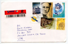 Argentina 2002 Registered Cover - Buenos Aires To Boulder Creek, California; Mix Of Stamps - Covers & Documents