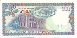 Billet De 100 Livres De Syrie, 1998 - Syrie