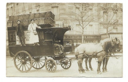 Paris ( 75 - 02 Arrt ) Voiture Hippomobile De Livraison Félix Potin , Boulevard De Sébastopol - Carte Photo - Nahverkehr, Oberirdisch