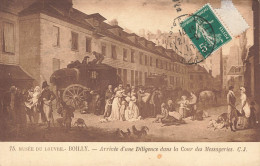 Delcampe - PARIS : MUSEE DU LOUVRE - BOILLY - ARRIVEE D'UNE DILIGENCE DANS LA COUR DES MESSAGERIES - Museen
