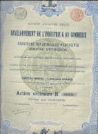 SOCIETE BELGE POUR LE DEVELOPPEMENT DE L'INDUSTRIE ET DU COMMERCE PROVINCES EQUATORIALES D'ABYSSINIE -EMPIRE D'ETHIOPIE - Afrika