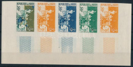 ** Niger 1964 Egészségügyi Világszervezet (OMNES) Mi 74 5 Klf Fogazatlan Színpróba ötöscsíkban - Other & Unclassified