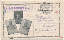 T2/T3 1915 Feldpostbrief / Tábori Postai Levél II. Vilmos Német Császár, I. Ferenc József és V. Mehmed Arcképével / WWI  - Unclassified
