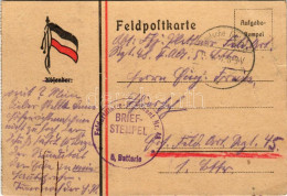 T3 1917 Feldpostkarte / WWI German Military Field Postcard With Flag (EB) - Unclassified