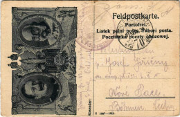 T2/T3 1915 Feldpostkarte / Tábori Postai Levelezőlap II. Vilmos Német Császár és I. Ferenc József Arcképével / WWI Austr - Unclassified