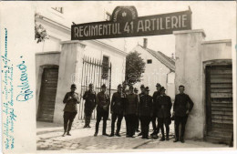 * T2 1930 Cazarma G. Grigurescu Eremia Regimentul 41 Artilerie / 41. Tüzérezred Laktanyája, Katonák. Photo - Unclassified