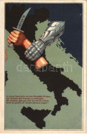 T2 1916 Italia - In Deiner Hand Seh'n Wir Den Mordstahl Blinken.. Offizielle Karte Für Rotes Kreuz, Kriegsfürsorgeamt, K - Unclassified